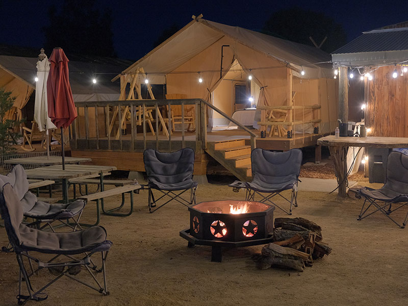 Safari Tent and Fire Pit