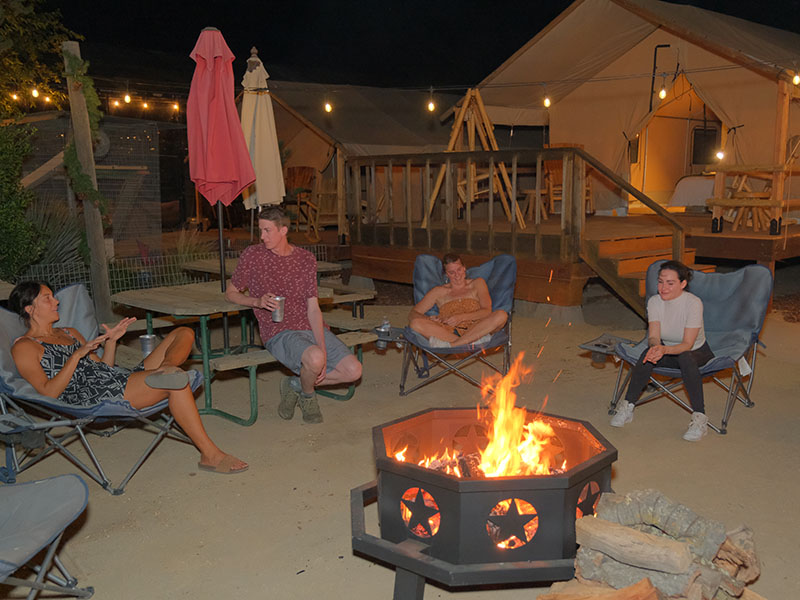 Safari Tent and Fire Pit