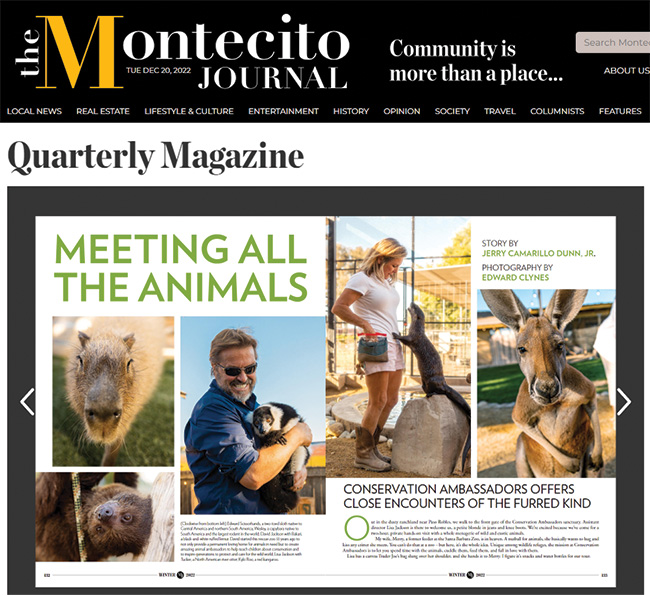 Conservation Ambassadors in Montecito Journal