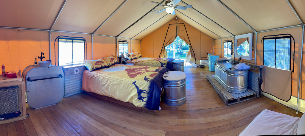 Inside the Australian Safari Tent